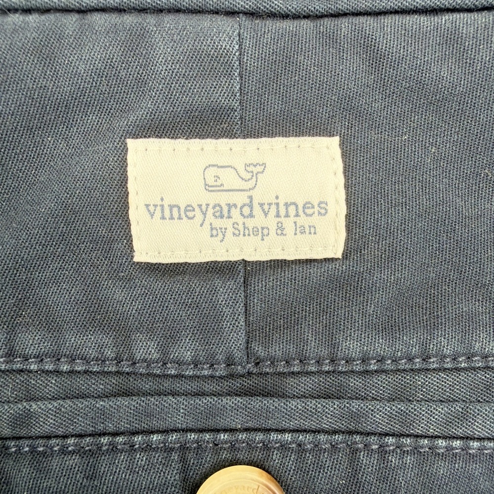 Vineyard Vines Men's OTG On-The-Go Performance Shorts 38 Blue Stretch Chino - Picture 9 of 9